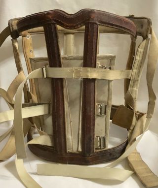 Vintage Antique Leather Orthopedic Back Brace Medical Equip Collectible (rf - Fr16