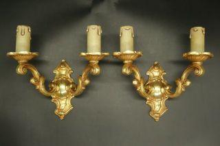 Small Sconces Louis Xv Style - Bronze - French Antique