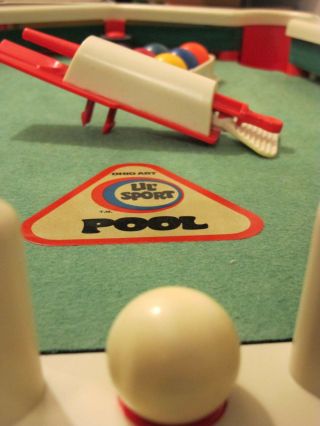 Vintage 1970s Lil Sport Pool Table Top Game Ohio Art