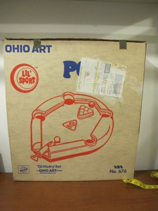 Vintage 1970s Lil Sport Pool Table Top Game Ohio Art 8