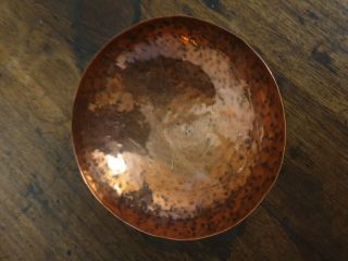 antique copper arts and crafts hand beaten COPPER BOWL 2