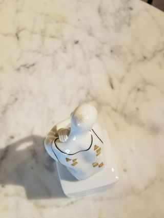Porcelain Figure of A Man Seated Artist Kati Zorn Made Volkstedt Germany 7