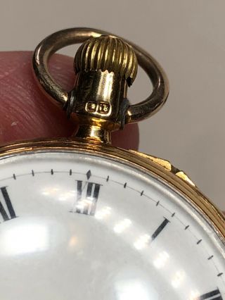 BROCKBANK & ATKINS ENGLISH POCKET WATCH IN 18K GOLD CASE 12