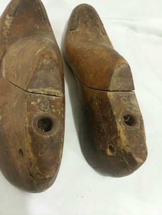 Vintage Antique Wood & Metal Shoe Form Set Attic Farmhouse Find 6