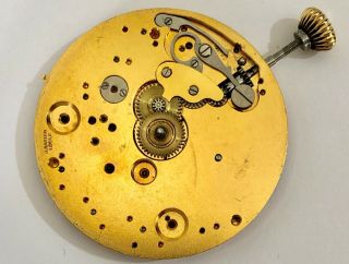 ANTIQUE ULYSSE NARDIN POCKET WATCH MOVEMENT WITH HAND PAINTED DIAL. 10