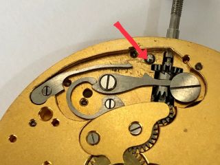 ANTIQUE ULYSSE NARDIN POCKET WATCH MOVEMENT WITH HAND PAINTED DIAL. 12