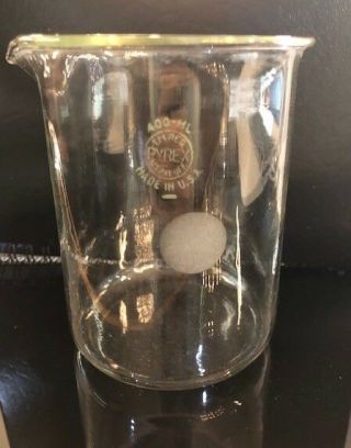 Vintage Apothecary/pharmacy Beaker,  Usa 400 Ml,  Glass Pyrex,  C.  1930s