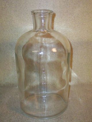 LARGE GLASS CHEMISTRY LAB 1 LITER BOTTLE WITH SIDEARM TRADEMARK PYREX MADE USA 4