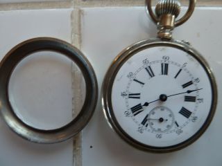 Longines Railway Time keeper 16S Pin set,  Exibition Movement Pocket watch 5