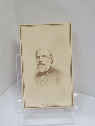 Cdv General Robert E Lee Carte De Visite Presented In 1866