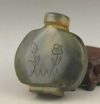 Chinese Old Snuff Bottle Hand - Carved Jade Statue Snuff Bottle