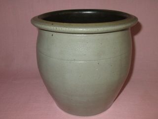 Antique 19th C Stoneware Decorated Sipe & Sons Williamsport PA Cream Jar Crock 3