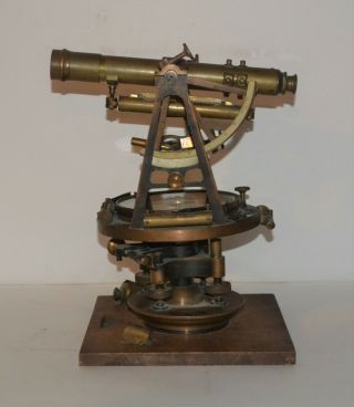 Antique 1917 Beckmann Surveying Transit Instrument,  With Tripod & Wood Box 2