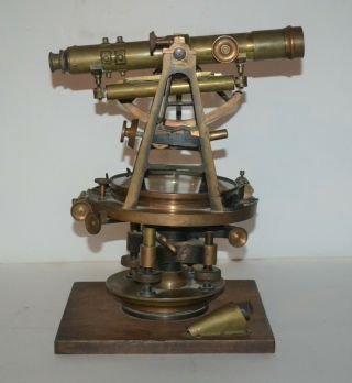 Antique 1917 Beckmann Surveying Transit Instrument,  With Tripod & Wood Box 3