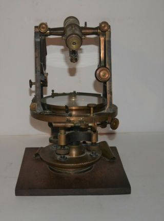 Antique 1917 Beckmann Surveying Transit Instrument,  With Tripod & Wood Box 4
