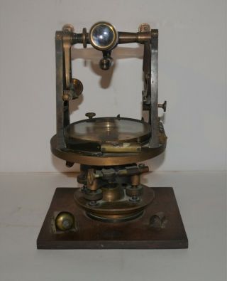 Antique 1917 Beckmann Surveying Transit Instrument,  With Tripod & Wood Box 5