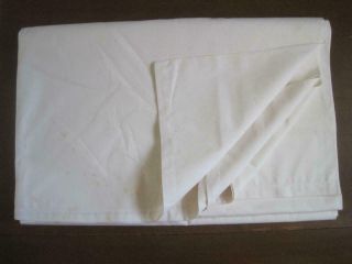 Large White French Linen Metis Sheet Or Curtain,  Tablecloth,  Projects