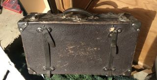 Farmhouse Vintage Suitcase Shwayder Brothers Antique Samson Luggage Black Trunk 2
