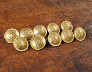 10X Haile Selassie imperial bodyguards uniform shirt buttons Rasta jewelry 3