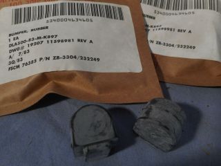 4 M151 A1 & A2 Mutt Windshield And Clutch And Brake Pedal Rubber Bumpers Nos