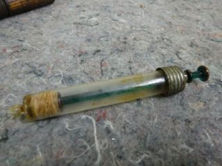Unusual Vintage Medical Syringe In Wood Case 3