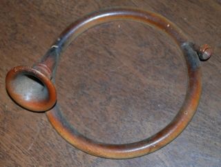 Vintage Cuckoo Clock Carved Wood Hunting Horn 5 3/8 " Diameter,  7 " Wide