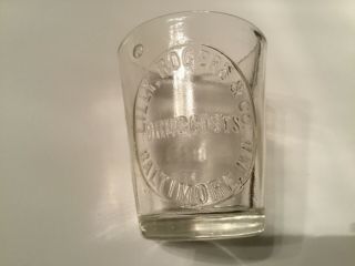 1800’s Antique Medicine Cup Measuring Glass,  Lilly,  Rogers & Co. ,  Baltimore,  Md