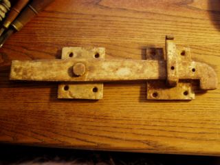 Antique Large 14 " Hand Forged Iron Door Latch Barn Gate