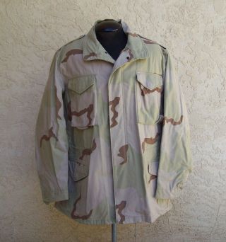 Us Army M65 Cold Weather Field Jacket,  3 Color Desert Camo,  Size: Large