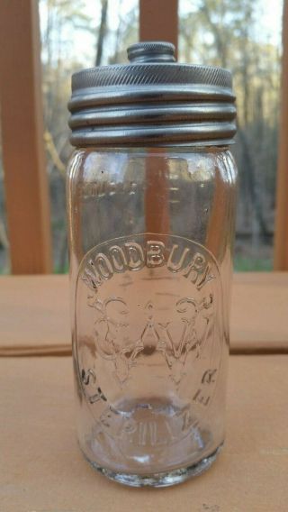 4 Late 1800’s Woodbury Sterilizer 8 Ounce Baby Bottles Feeders with Wire Holder 3