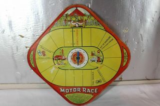 Antique Vtg Wolverine Motor Race Racing Car Tin Litho Toy Game