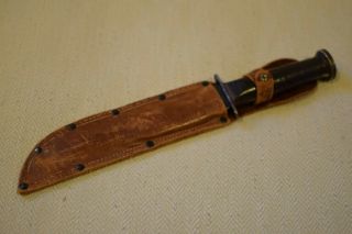Vintage Wwii Western G - 46 - B 8 - Inch Fighting Knife With Sheath