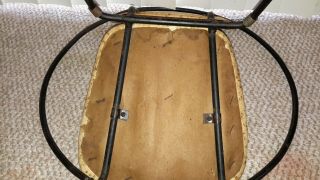 Vtg orb hoop childs chair space age cast wrought - iron splatter pattern 5
