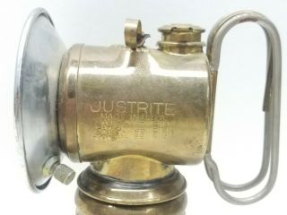 Vintage Miners JUSTRITE 1915 CARBIDE LAMP BRASS GREAT SHAPE 2