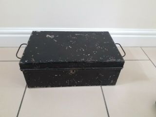 Vintage Metal Deeds Box