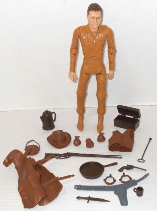 Vintage Marx Johnny West Cowboy Figure First Version Caramel 1965 W/ Accessories