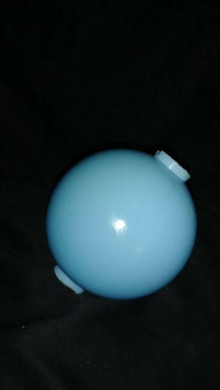 Antique Circa 1880 - 1920`s Baby Blue/robbins Egg Milk Glass Lightning Rod Ball