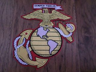 U.  S Military Marine Corps Eagle Globe & Anchor Ega Oversize Back Patch 10 " Patch