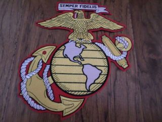 U.  S MILITARY MARINE CORPS EAGLE GLOBE & ANCHOR EGA OVERSIZE BACK PATCH 10 