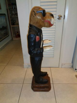 Vintage Rare Hand Carved Wooden Joe Camel Life Size Butler Statue (40 by 12 