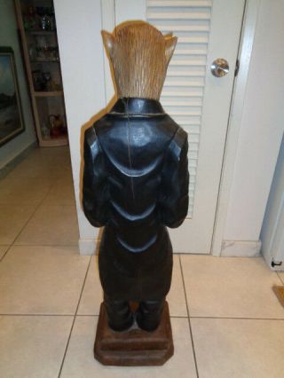 Vintage Rare Hand Carved Wooden Joe Camel Life Size Butler Statue (40 by 12 