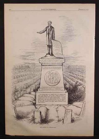 1876 Thomas Nast Cartoon - - Martyr Of Andersonville