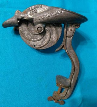 Antique No 3 Hand crank CHERRY PIT Seeder Rollman Co 3