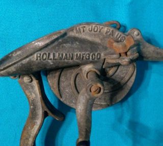 Antique No 3 Hand crank CHERRY PIT Seeder Rollman Co 7