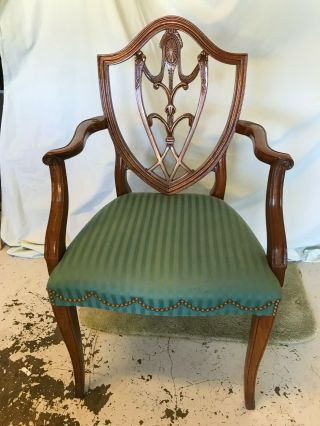 Post - 1950 Shield - Back Dining Room Arm Or Pull - Up Chair,