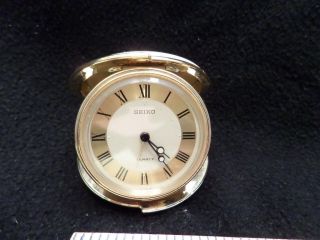 Vintage Seiko Travel Alarm Clock Clam Shell