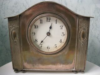 Vintage/antique Wmf Art Nouveau E.  P.  N.  S Mantel Clock,  Case Needs Resto.