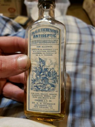 Civil War Rare Dr.  Tichenor’s Antiseptic Refrigerant 1883 Confederate Label