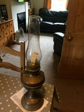 Vintage Duplex Oil Lamp Veritas With Glass