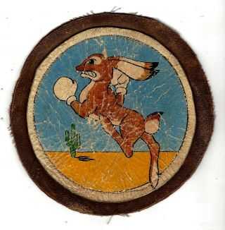 Rare Ww2 96th Fighter Squadron Patch,  Early No Africa Md,  Still On Pc Of Jacket